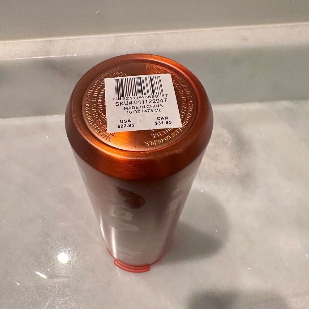 NWT Starbucks Stainless Steel Vacuum Insulated Tumbler Red Orange Leopard 16oz - Picture 3 of 3